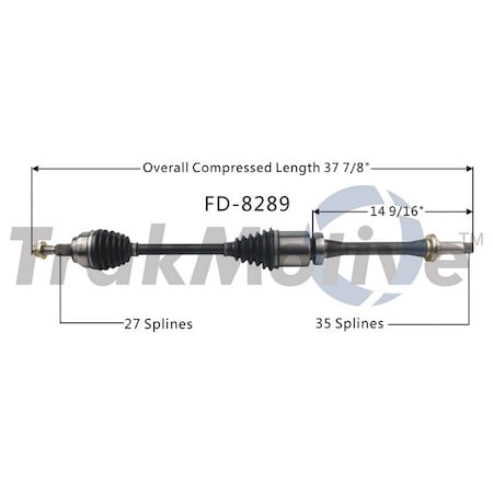 Surtrack Axle Cv Axle Shaft, Fd-8289 FD-8289